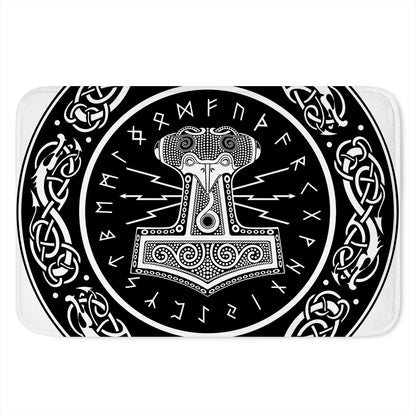 Mjolnir Norse Mythology Print Indoor Door Mat