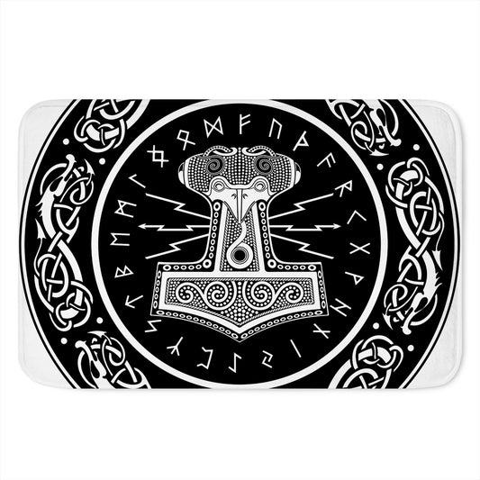 Mjolnir Norse Mythology Print Indoor Door Mat