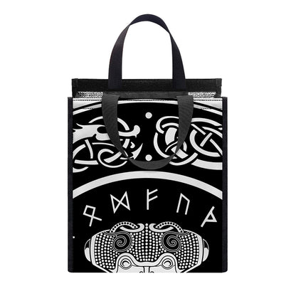 Mjolnir Norse Mythology Print Insulated Lunch Tote