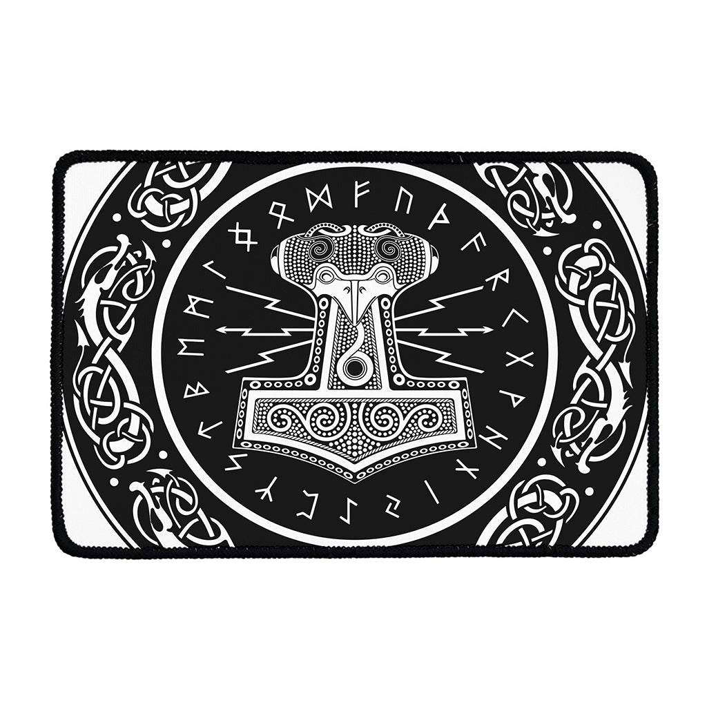 Mjolnir Norse Mythology Print Kitchen Mat