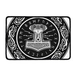 Mjolnir Norse Mythology Print Kitchen Mat