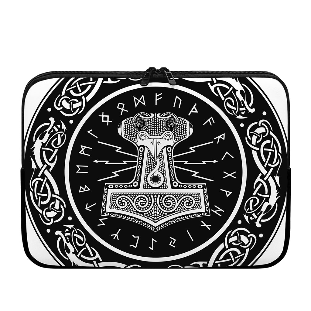Mjolnir Norse Mythology Print Laptop Sleeve