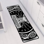 Mjolnir Norse Mythology Print Long Kitchen Mat
