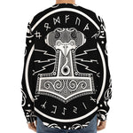 Mjolnir Norse Mythology Print Long Sleeve Baseball Jersey