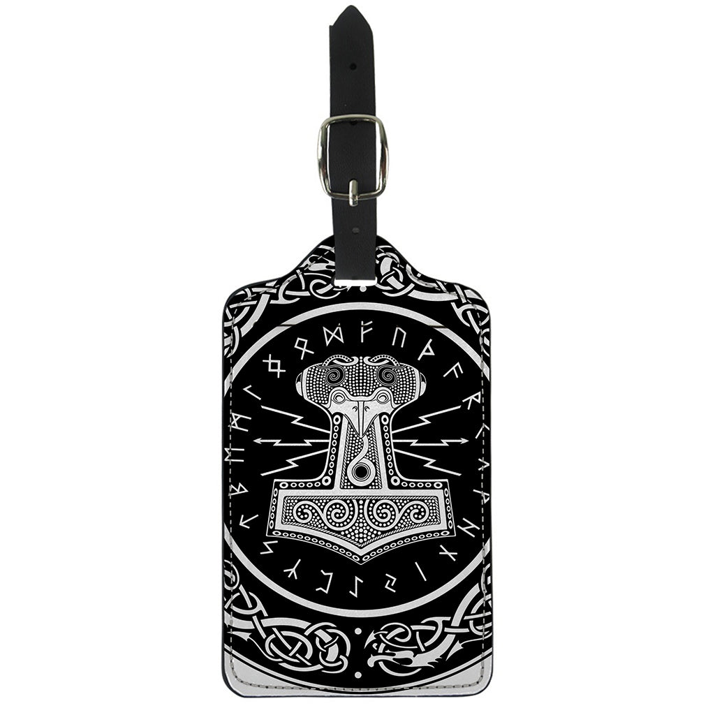 Mjolnir Norse Mythology Print Luggage Tag