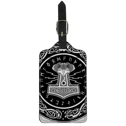Mjolnir Norse Mythology Print Luggage Tag