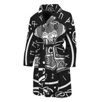 Mjolnir Norse Mythology Print Men's Bathrobe