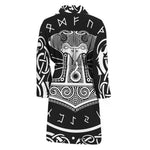 Mjolnir Norse Mythology Print Men's Bathrobe