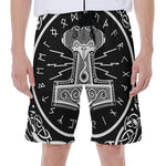 Mjolnir Norse Mythology Print Men's Beach Shorts