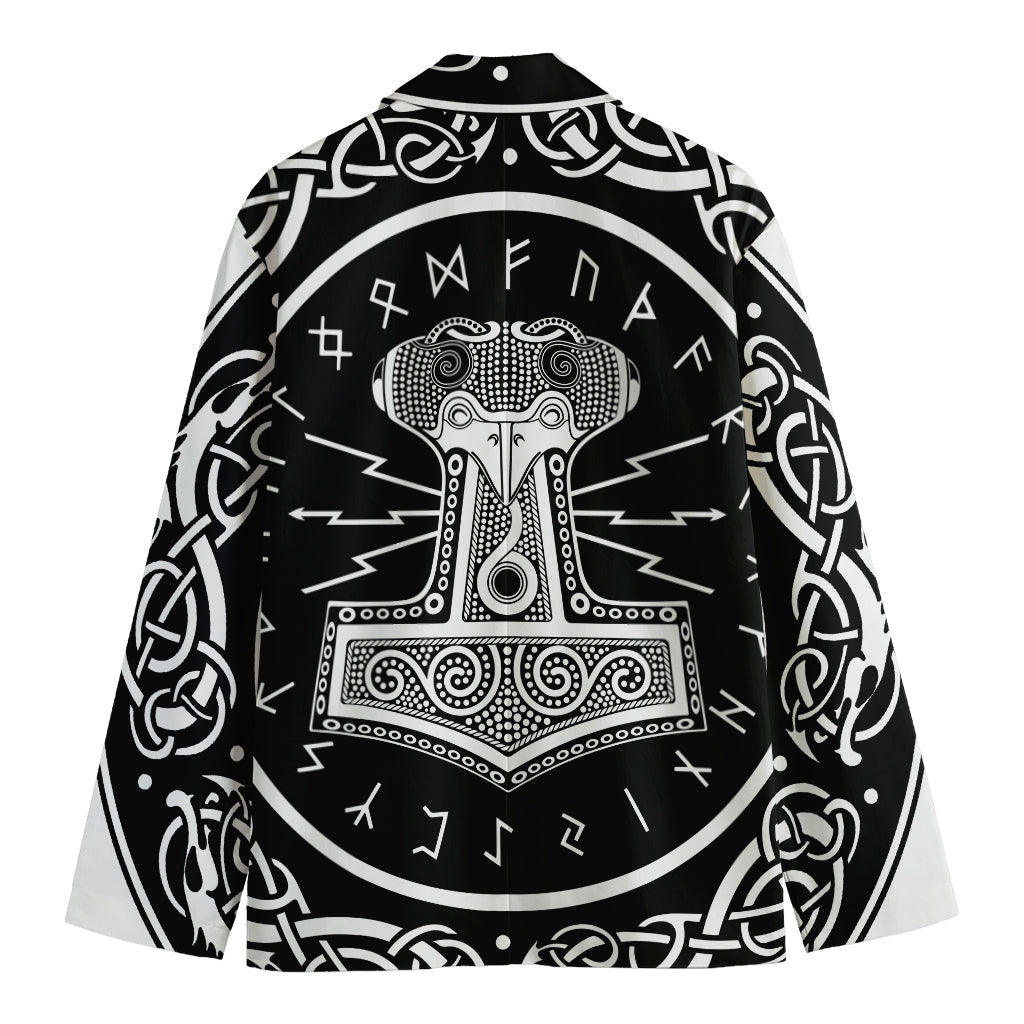 Mjolnir Norse Mythology Print Men's Blazer
