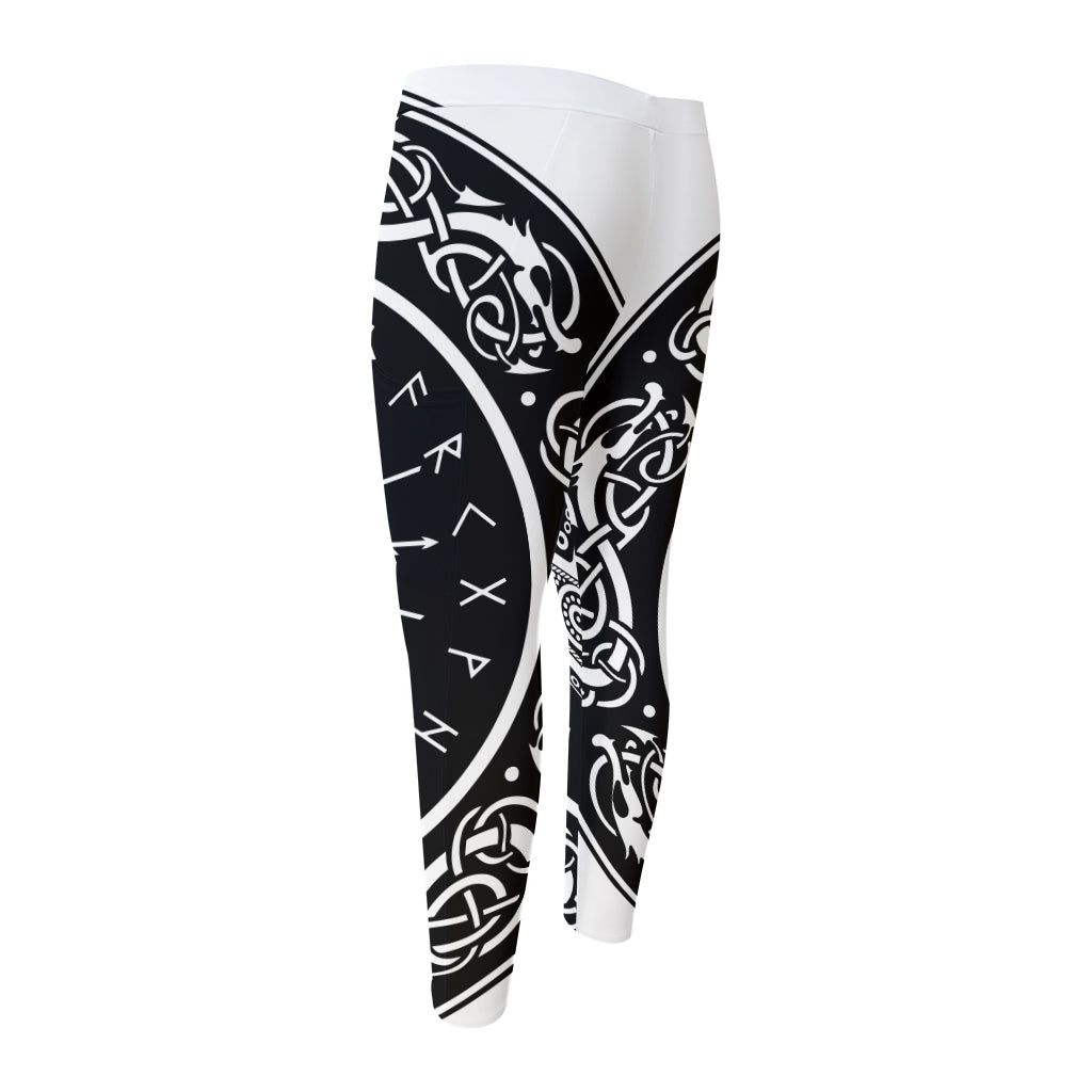 Mjolnir Norse Mythology Print Men's Compression Pants