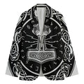 Mjolnir Norse Mythology Print Men's Cotton Blazer