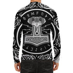 Mjolnir Norse Mythology Print Men's Long Sleeve Rash Guard