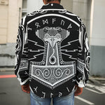 Mjolnir Norse Mythology Print Men's Shirt Jacket