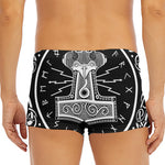 Mjolnir Norse Mythology Print Men's Short Boxer Briefs