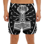Mjolnir Norse Mythology Print Men's Split Running Shorts