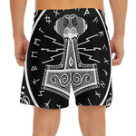Mjolnir Norse Mythology Print Men's Split Running Shorts