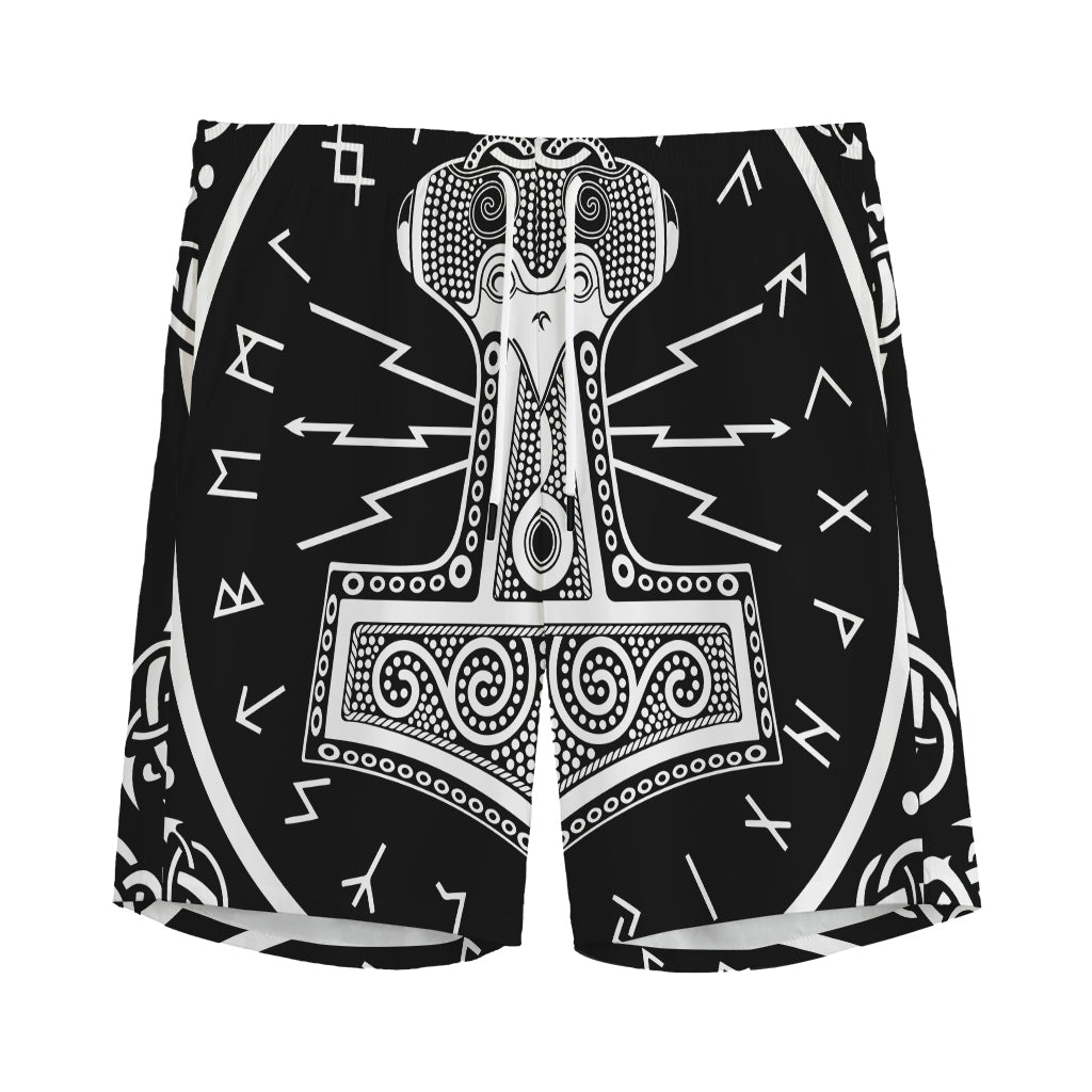 Mjolnir Norse Mythology Print Men's Sports Shorts