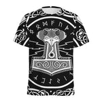 Mjolnir Norse Mythology Print Men's Sports T-Shirt