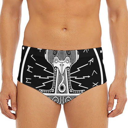 Mjolnir Norse Mythology Print Men's Triangle Swim Briefs