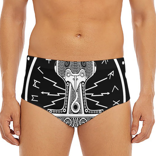 Mjolnir Norse Mythology Print Men's Triangle Swim Briefs