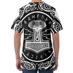 Mjolnir Norse Mythology Print Men's Velvet T-Shirt