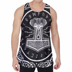 Mjolnir Norse Mythology Print Men's Velvet Tank Top