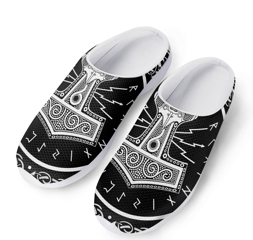 Mjolnir Norse Mythology Print Mesh Casual Shoes