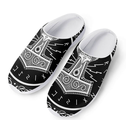 Mjolnir Norse Mythology Print Mesh Casual Shoes