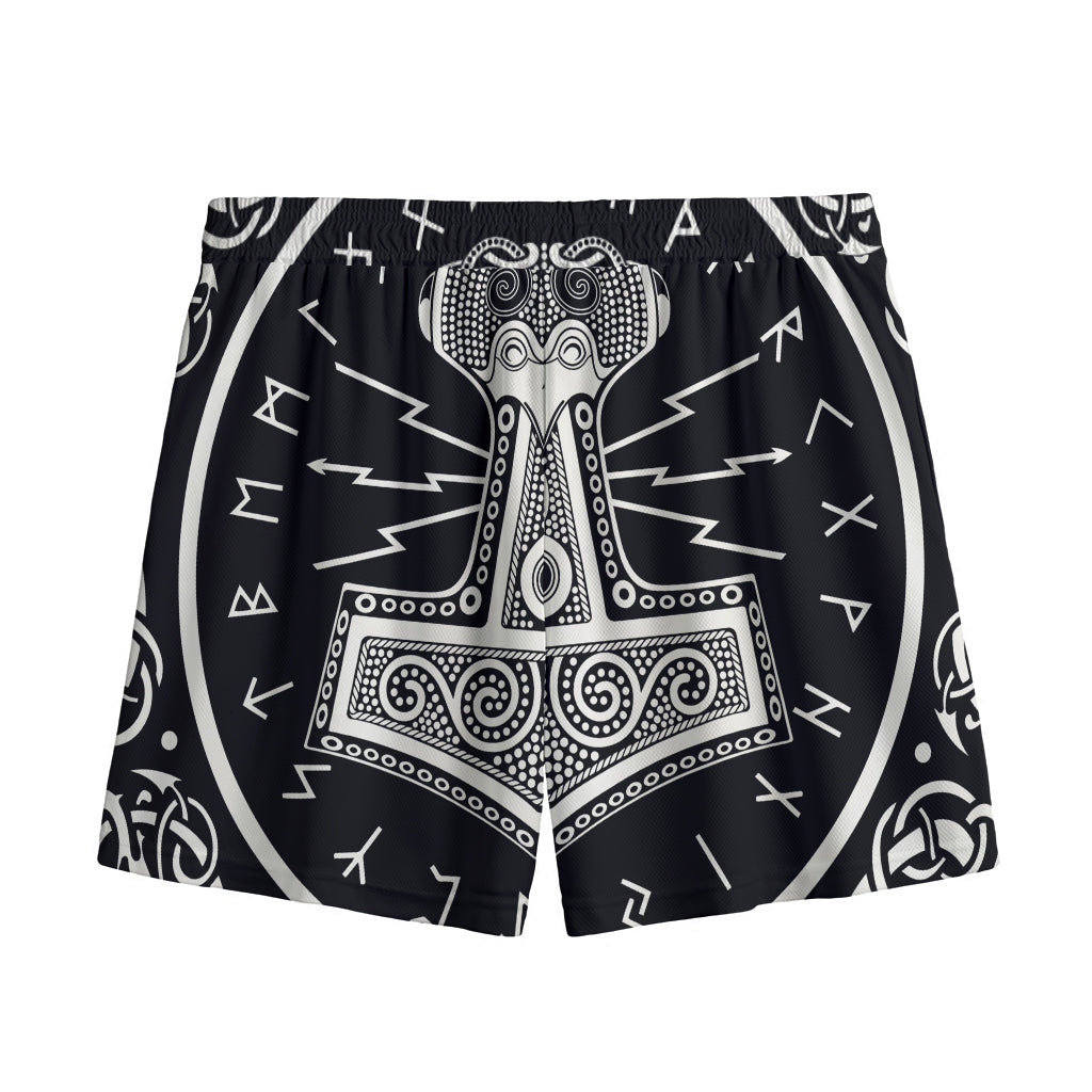 Mjolnir Norse Mythology Print Mesh Shorts