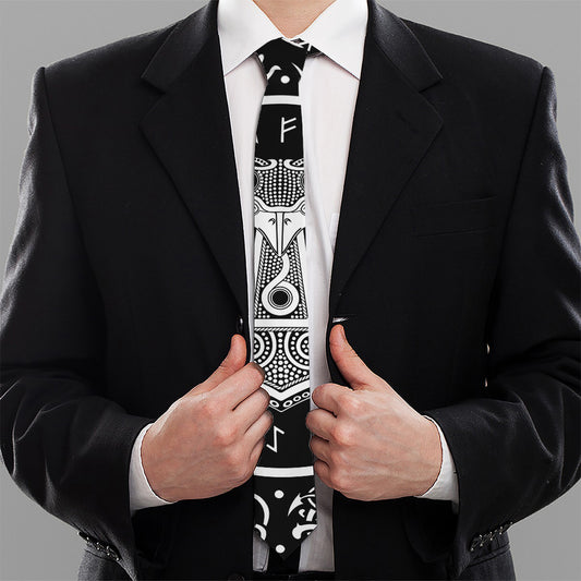 Mjolnir Norse Mythology Print Necktie