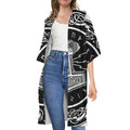 Mjolnir Norse Mythology Print Open Front Beach Cover Up