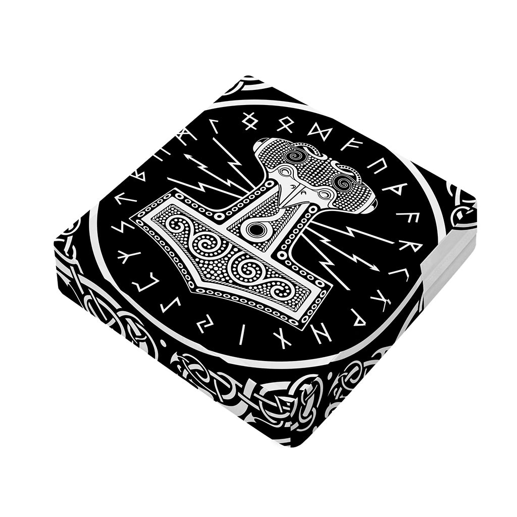 Mjolnir Norse Mythology Print Outdoor Seat Cushion Cover