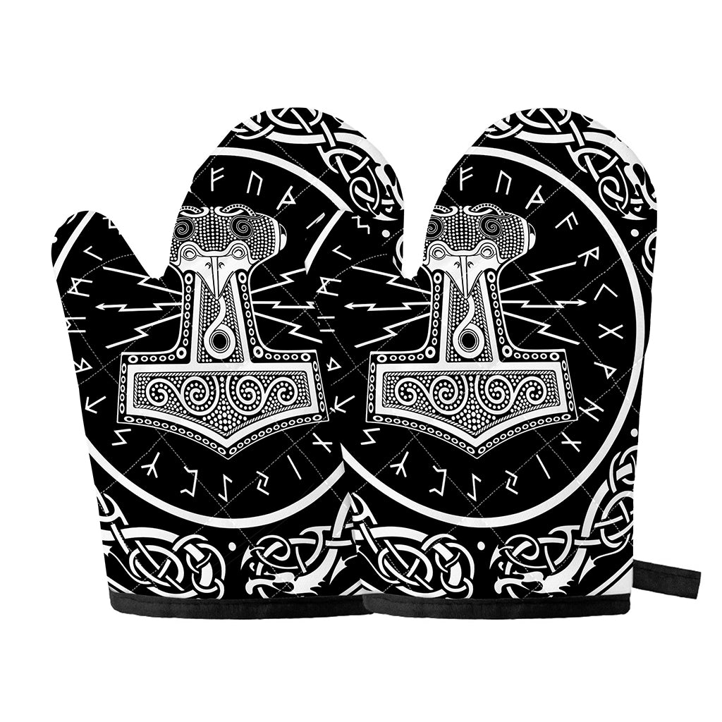 Mjolnir Norse Mythology Print Oven Mitts