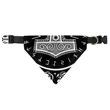 Mjolnir Norse Mythology Print Over The Collar Dog Bandana