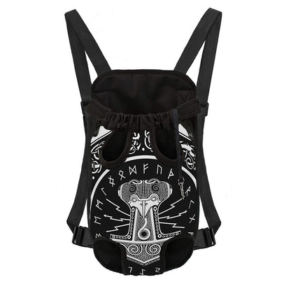 Mjolnir Norse Mythology Print Pet Carrier Backpack