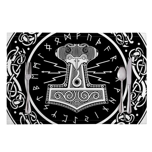 Mjolnir Norse Mythology Print Placemat