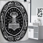 Mjolnir Norse Mythology Print Premium Shower Curtain