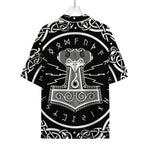 Mjolnir Norse Mythology Print Rayon Hawaiian Shirt