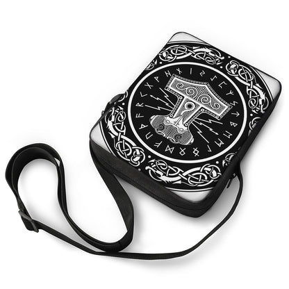 Mjolnir Norse Mythology Print Rectangular Crossbody Bag