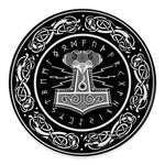 Mjolnir Norse Mythology Print Round Floor Mat