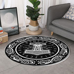 Mjolnir Norse Mythology Print Round Rug