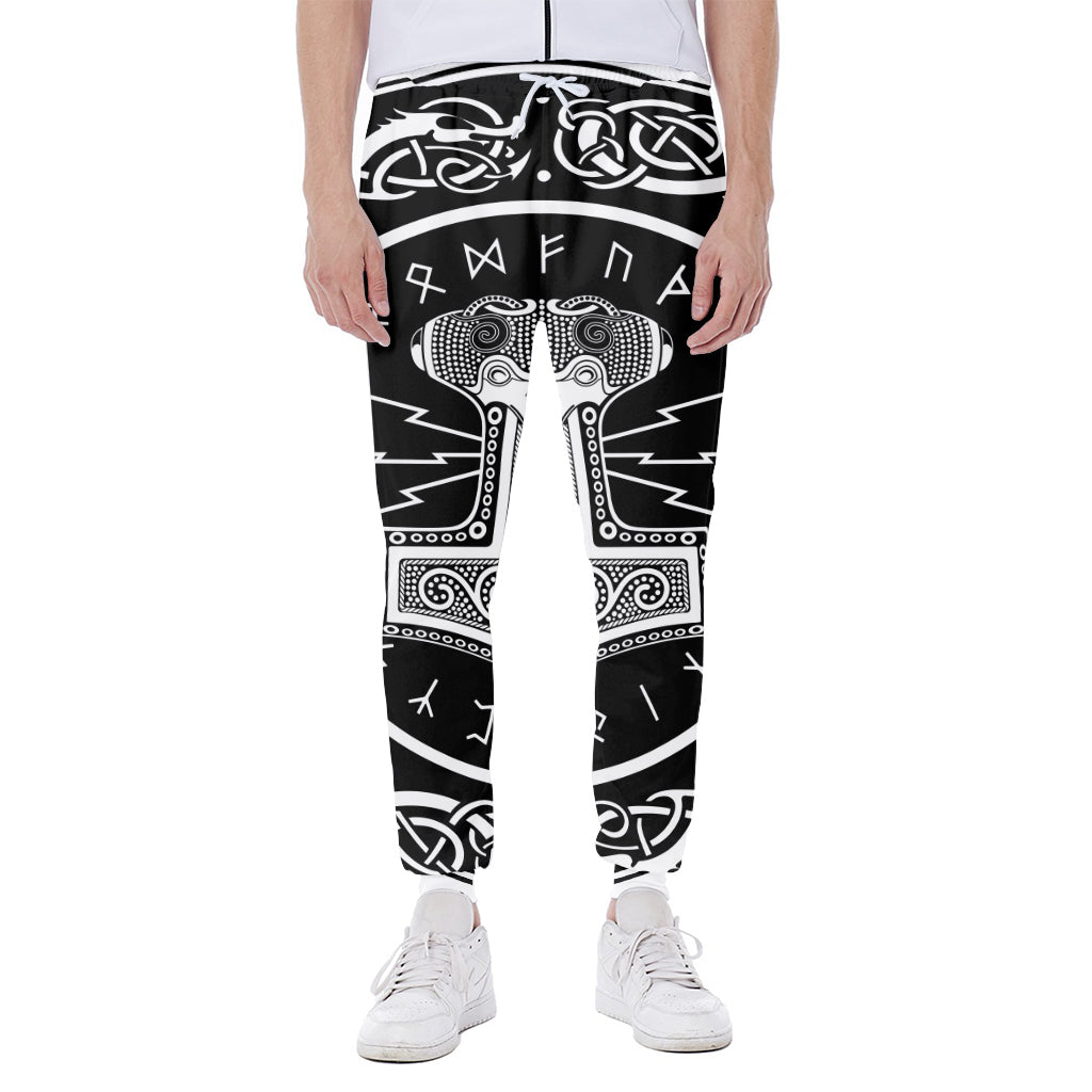 Mjolnir Norse Mythology Print Scuba Joggers