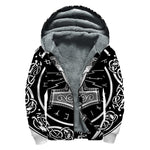 Mjolnir Norse Mythology Print Sherpa Lined Zip Up Hoodie