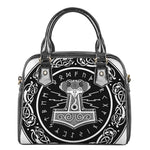 Mjolnir Norse Mythology Print Shoulder Handbag