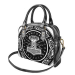 Mjolnir Norse Mythology Print Shoulder Handbag