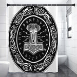 Mjolnir Norse Mythology Print Shower Curtain