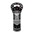 Mjolnir Norse Mythology Print Single Neoprene Wine Tote