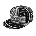 Mjolnir Norse Mythology Print Snapback Cap