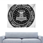 Mjolnir Norse Mythology Print Tapestry